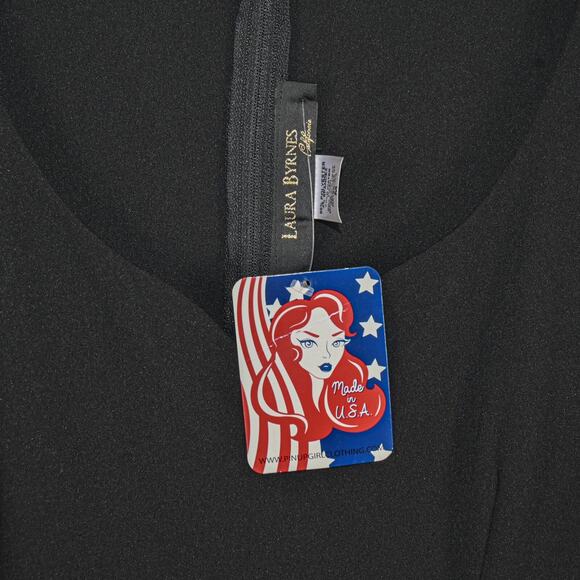 Laura Byrnes Women's Pinup Priscilla Swing Dress in Black Size Medium - Picture 10 of 14